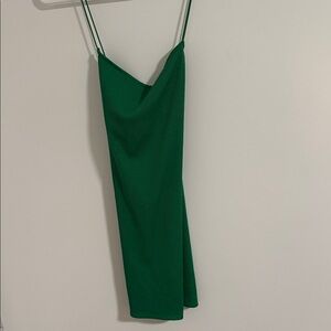 Divided Green Mini Dress